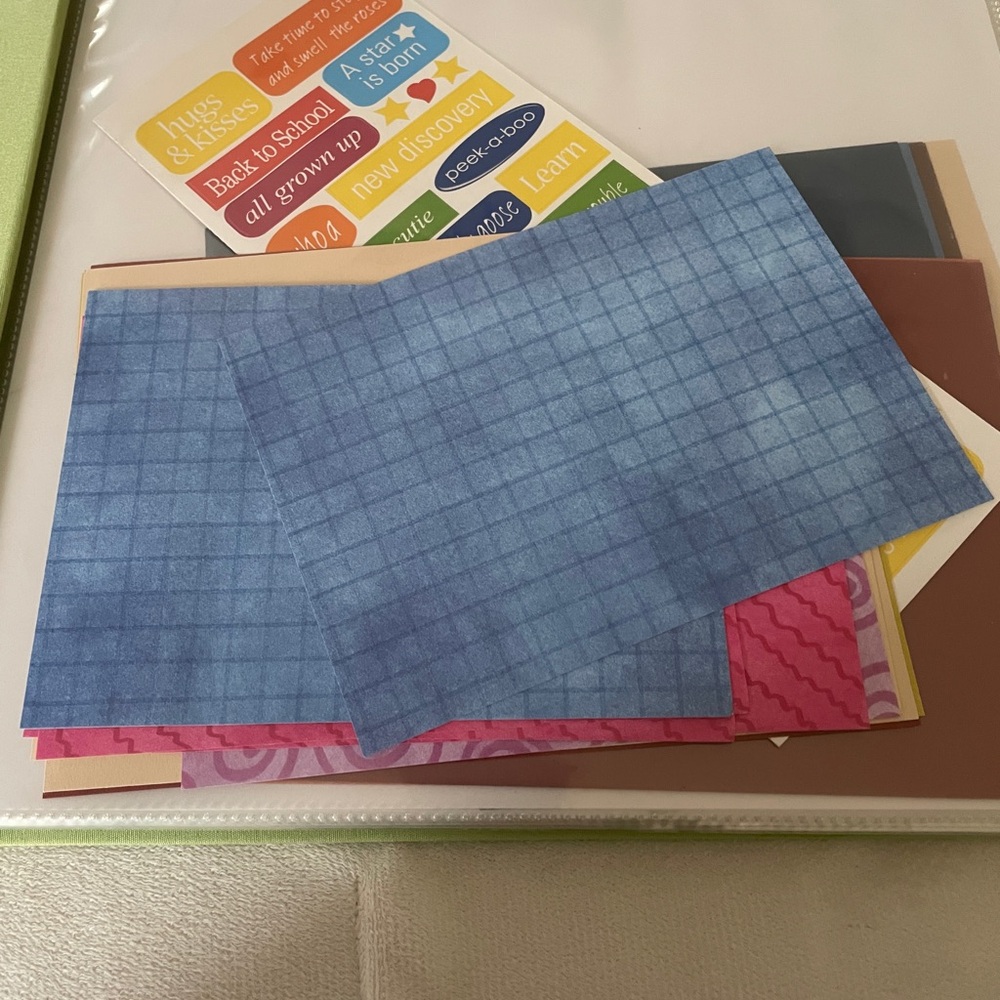 Assortment of Scrapbooking items